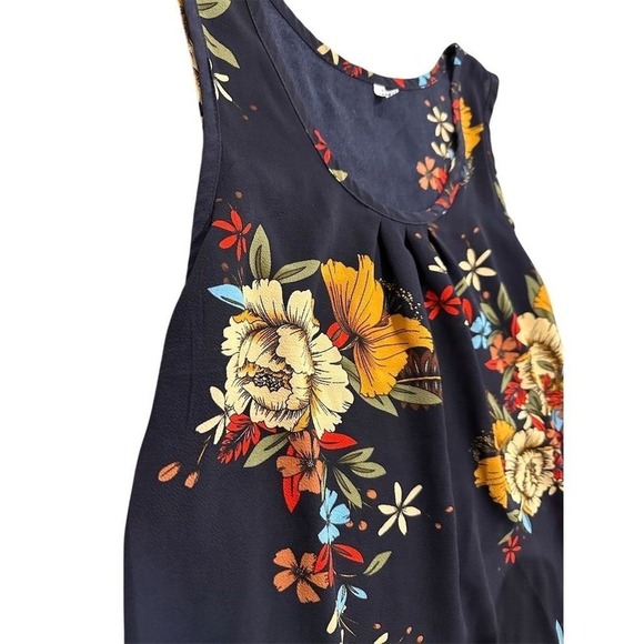 Zeagoo Womens‎ Floral Tank Top Blouse M Multicolor Scoop Neck Sleeveless - Picture 3 of 5